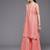 Women Peach-Coloured Printed Gotta Patti Pure Cotton Kurta with Sharara & Dupatta