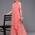 Women Peach-Coloured Printed Gotta Patti Pure Cotton Kurta with Sharara & Dupatta
