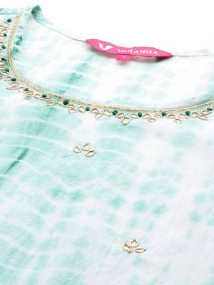 Dyed Regular Sequinned Pure Cotton Kurta with Palazzos & Dupatta 2