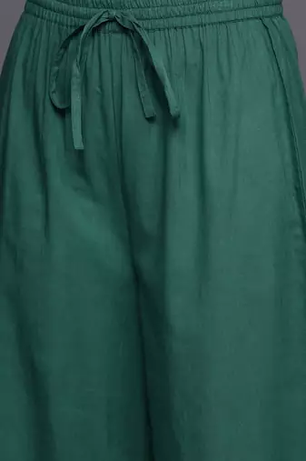 Dyed Regular Sequinned Pure Cotton Kurta with Palazzos & Dupatta