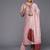 Women Pink Ethnic Motifs Embroidered Sequinned Kurta with Trousers & With Dupatta