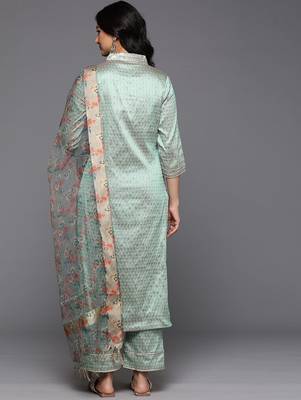 Embellished Kurta with Trousers & With Dupatta 7