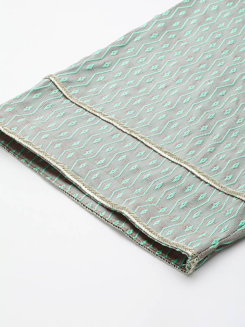 Embellished Kurta with Trousers & With Dupatta