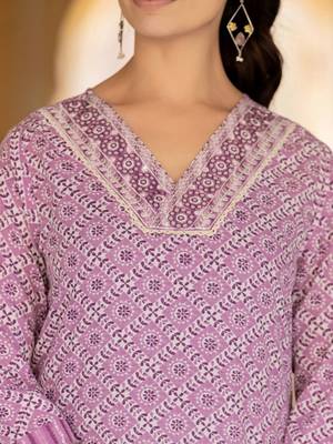 Ethnic Motifs Printed Regular Straight Kurta with Trousers & Dupatta 2