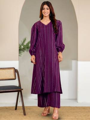 Women A- Line Kurta With Trousers 1