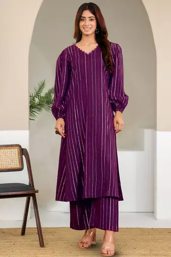 Women A- Line Kurta With Trousers