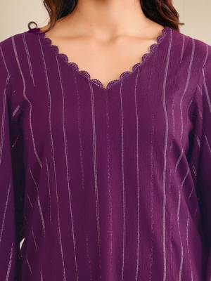 Women A- Line Kurta With Trousers 2