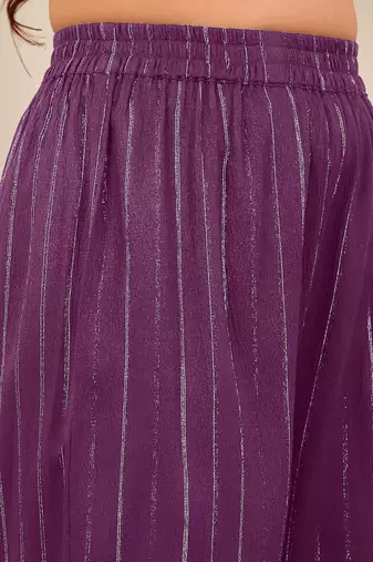 Women A- Line Kurta With Trousers
