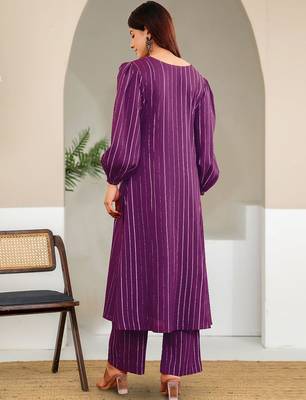 Women A- Line Kurta With Trousers 5