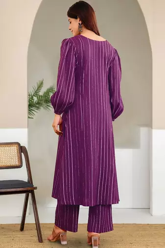 Women A- Line Kurta With Trousers