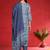 Women Abstract Printed Mirror Work Pure Cotton Kurta With Trousers & Dupatta