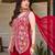 Gajri embroidered georgette silk straight sharara salwar suit set with dupatta