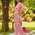 Peach embroidered heavy viscose kurta palazzo set with embroidered jacket