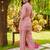 Peach embroidered heavy viscose kurta palazzo set with embroidered jacket