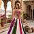 multicolor 9-color frilled rayon cotton lehenga with gamthi kutchi mirror work silk top - full stitched free size