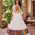 multicolor printed rayon cotton foil work lehenga set with fancy top - full stitched free size
