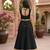black plain rayon cotton gota patti lehenga set with zigzag patti top - full stitched free size