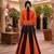 multicolor gota patti rayon cotton lehenga set with blouse & kutchi mirror work koti - full stitched free size