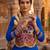 plain rayon cotton lehenga with border work & unn patch work blouse - full stitched free size