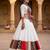 multicolor printed rayon cotton mirror work lehenga set with kutchi work top - full stitched free size