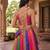 multicolor printed faux gorgette designer lehenga set with stitched blouse - full stitched free size