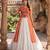 navratri special kesari orange long jacket chaniya choli set - full stitched free size