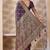 Dark purple zari & tassel work satin designer saree for women with blouse