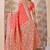 Coral zari & thread work satin designer saree for women with blouse