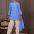 Sky blue smart readymade fancy graceful suit 