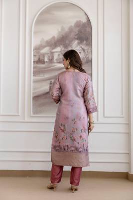 Pink smart readymade fancy graceful suit  2