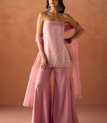 Pink smart readymade fancy graceful suit 