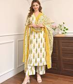 Yellow smart readymade fancy graceful suit 