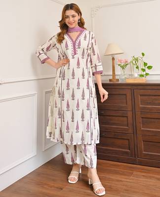 Purple smart readymade fancy graceful suit  1