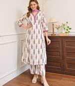Purple smart readymade fancy graceful suit 