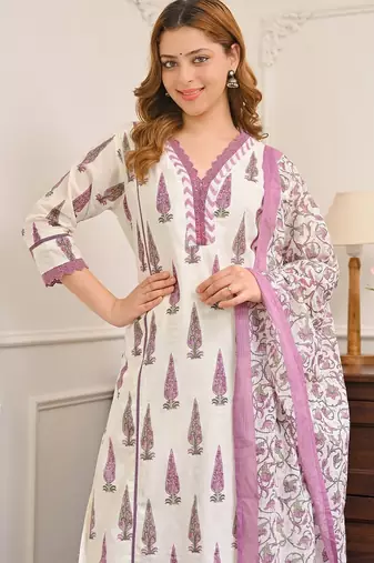 Purple smart readymade fancy graceful suit 