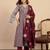Grey silk blend fabric embroidered work fancy kurta set