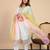 Off white silk blend fabric embroidered work fancy kurta set