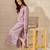 Lavender french crepe embroidery work kurta set