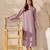 Lavender french crepe embroidery work kurta set