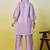 Lavender beautiful embroidery work top bottom coord set 