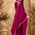 Pink fendy satin beads embroidery work kurta set