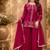 Pink fendy satin beads embroidery work kurta set