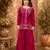 Pink fendy satin beads embroidery work kurta set