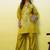 Lemon color beautiful embroidery work top bottom coord set for formal looks