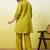 Lemon color beautiful embroidery work top bottom coord set for formal looks