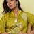 Lemon color beautiful embroidery work top bottom coord set for formal looks