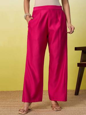 Pink beautiful embroidery work top bottom coord set  4