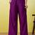 Purple beautiful embroidery work top bottom coord set 