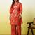 Rust color beautiful embroidery work top bottom coord set for formal looks