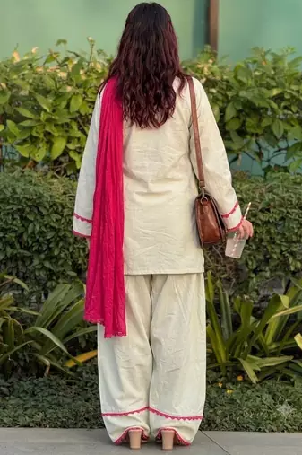 Off white beautiful Kurta set